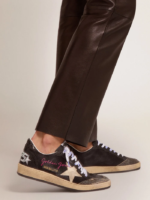 Black canvas Ball Star sneakers with platinum-colored star