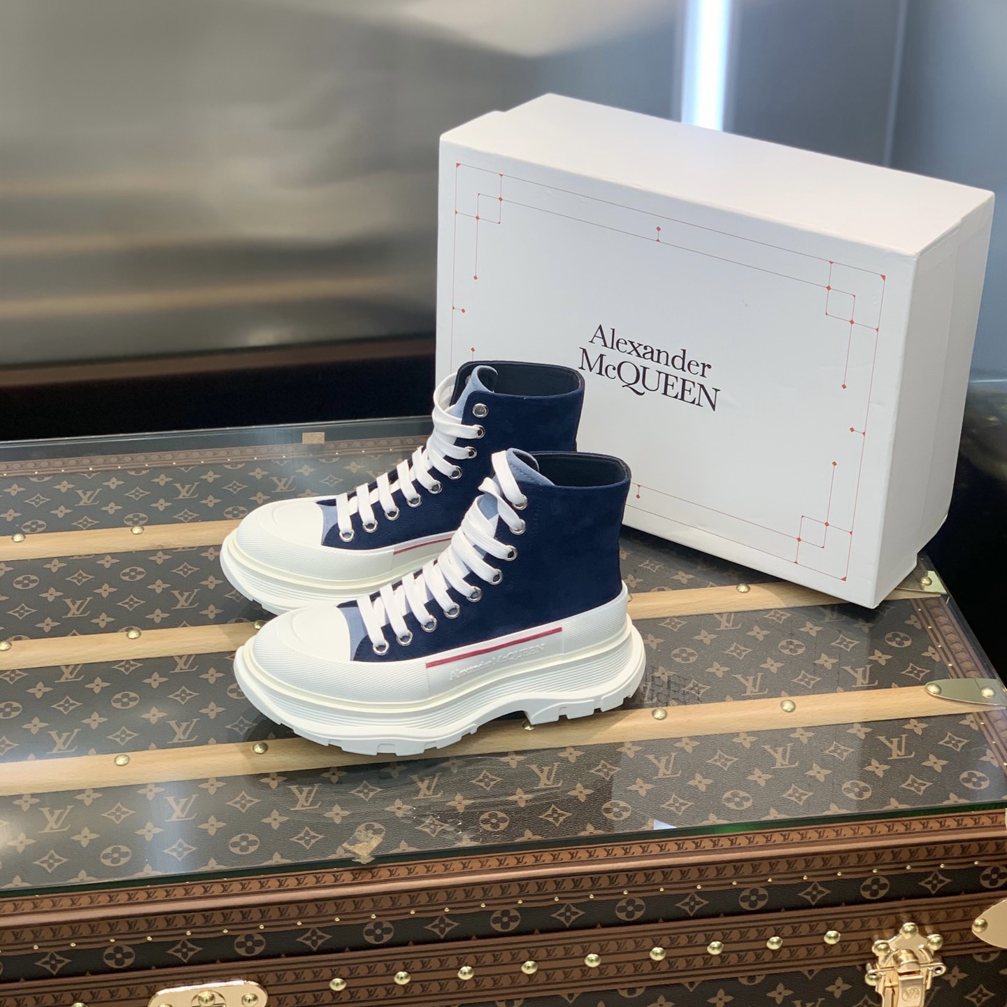 Alexander McQueen Tread Slick Boot Indigo