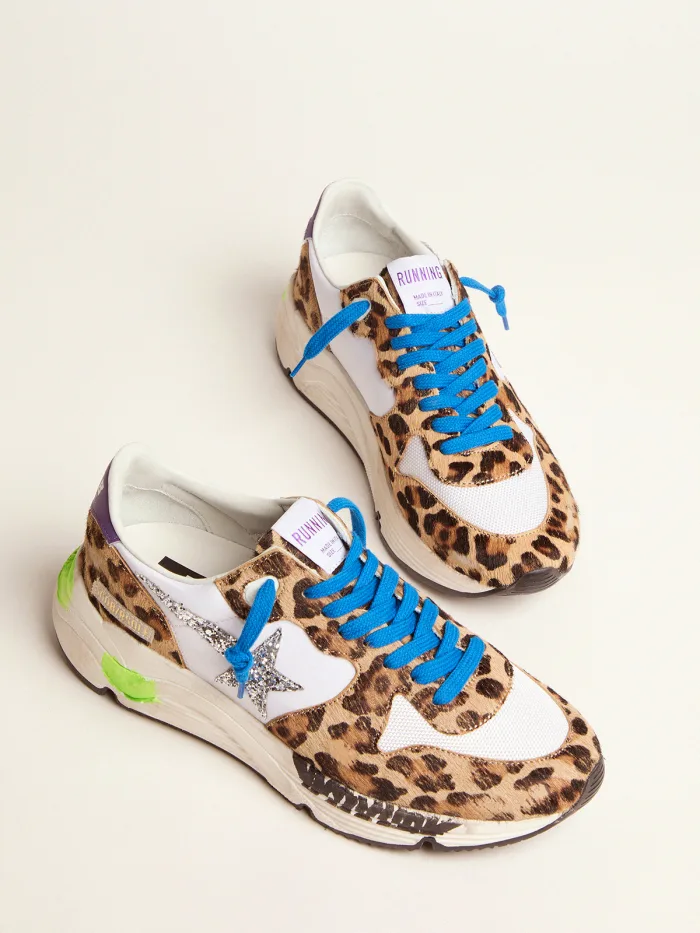 Running Sole sneakers in leopard-print pony skin