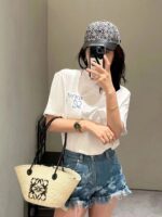 Joint Color Pocket 3D Embroidery Logo T-Shirt