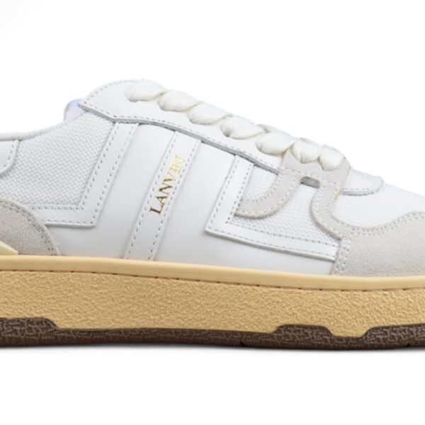 Lanvin - Low-Top Sneakers Mesh Clay Suede - white