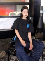 24ss Joint Color Towel Embroidery Logo T-Shirt