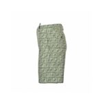 24ss Square Grid FF Logo Flax Tassels Short