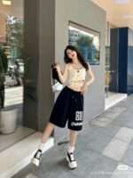 24ss Hand Drawing Four Square Logo Short