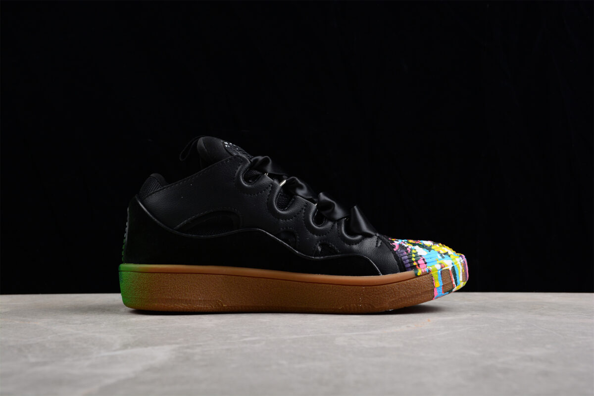 Lanvin Curb Black Gum Shoes Multicolor Color