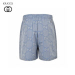 24ss Haze Blue Full Double G Logo Jacquard Weave Short