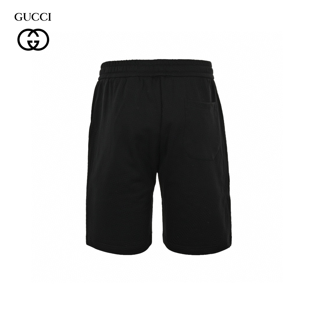 Embroidery Double G Signature Logo Cotton Short