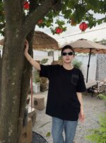 24ss FF Embroidery Logo Fake Pocket T-Shirt