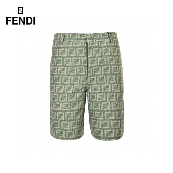 24ss Square Grid FF Logo Flax Tassels Short