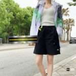 23ss Joint Color Pocket Overalls Short