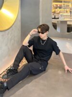 Heat-Seal Logo Casual Sports Pants