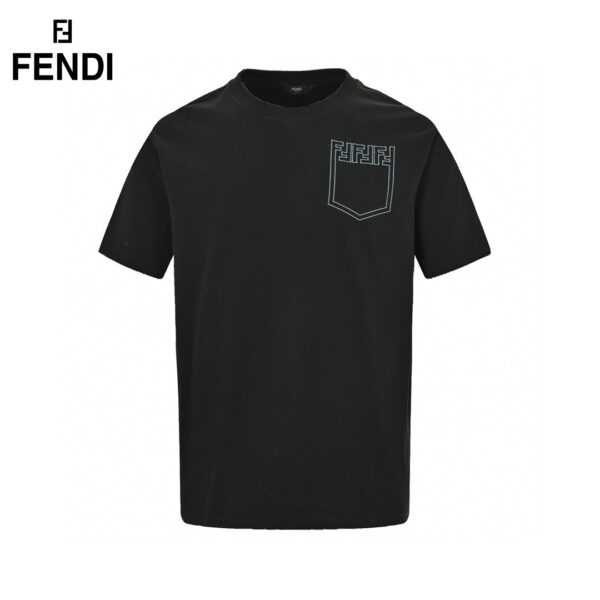24ss FF Embroidery Logo Fake Pocket T-Shirt