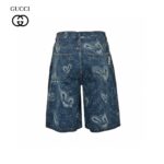 24ss Liquid State Heart Logo Denim Short