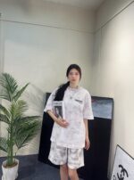 24ss Embroidery Coca Cola Logo Mud Dyeing T-Shirt