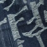Tie Dye Jacquard Weave Logo Denim Short