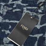 Tie Dye Jacquard Weave Logo Denim Short