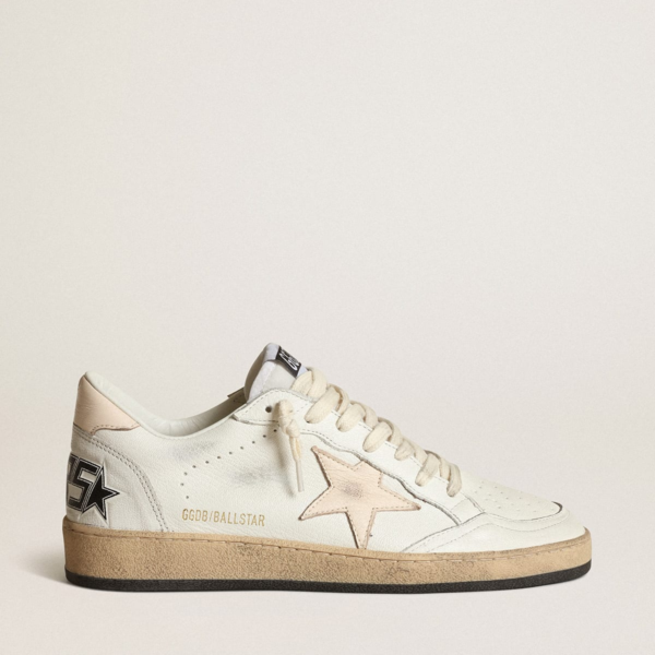 Ball Star LTD in nappa bianca con stella in nappa color salmone
