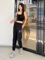 23Fw Embroidery Logo Jacquard Weave Braid Pants