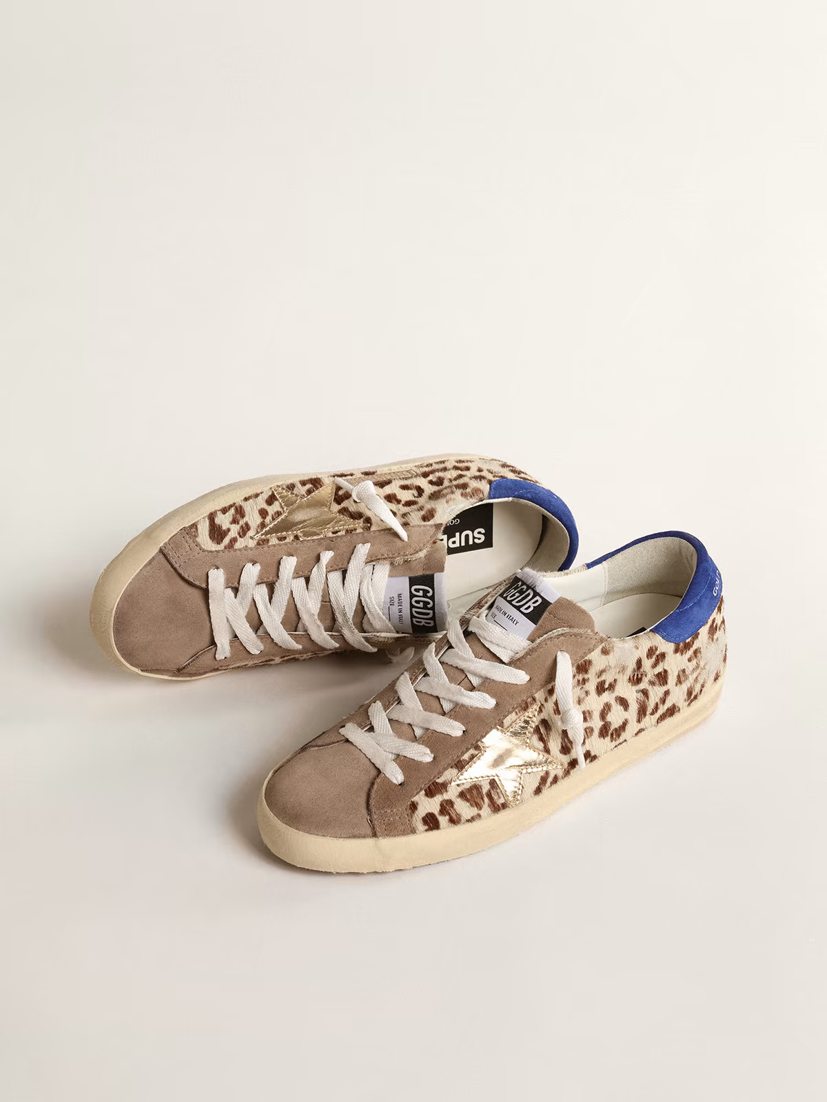 Super-Star LTD in pony skin with gold star and suede heel tab