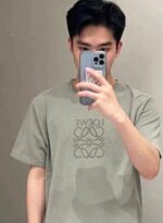 Loewe Embroidery Big Logo Pure Color T-Shirt