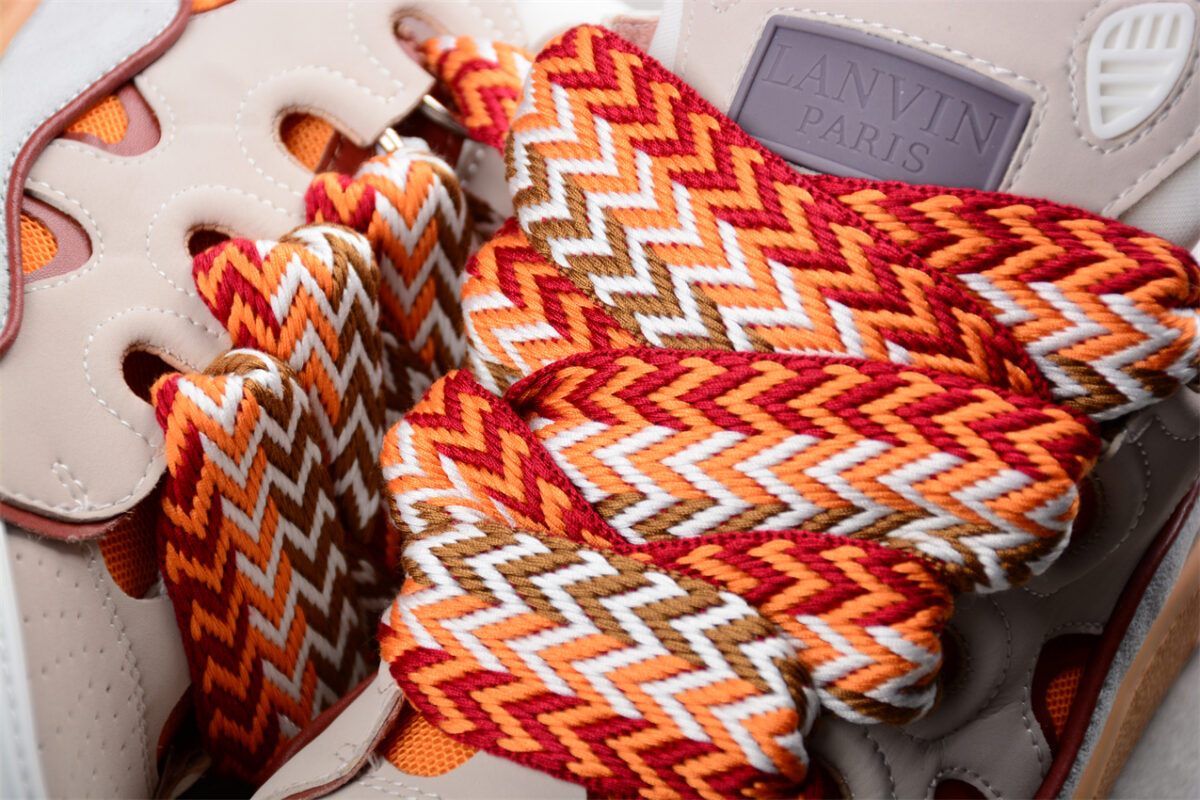 Lanvin Curb Sneaker - Orange/Gray