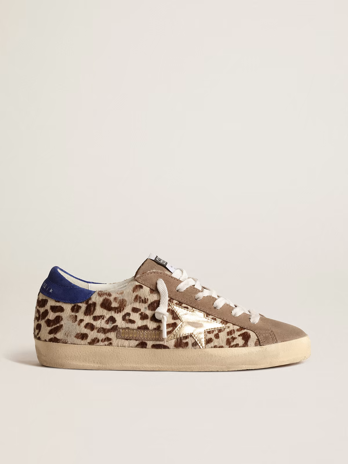 Super-Star LTD in pony skin with gold star and suede heel tab