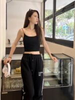 23Fw Embroidery Logo Jacquard Weave Braid Pants