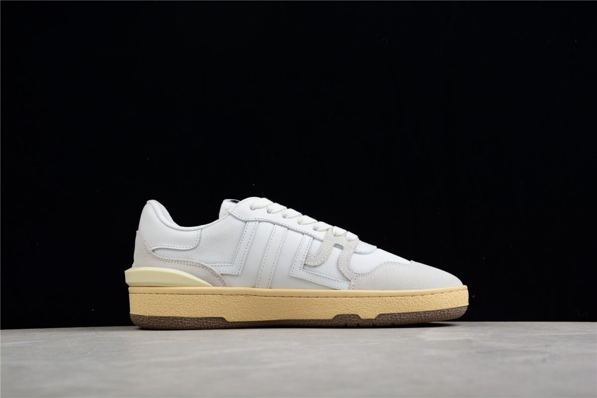 Lanvin - Low-Top Sneakers Mesh Clay Suede - white
