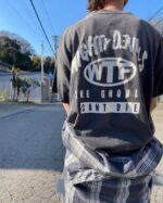 SM Black and White Worn Out T-Shirt