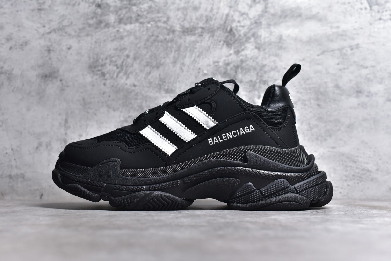 Balenciaga x adidas Triple S Black White