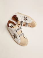 Old School sneakers with silver laminated leather star and dove-gray suede inserts