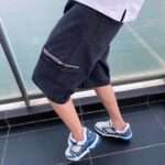 23SS Zipper Denim Short