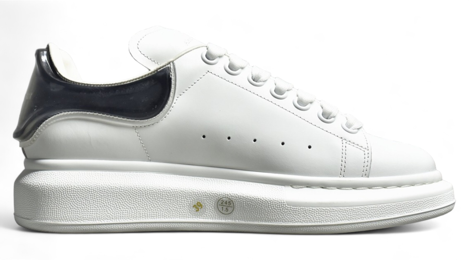Alexander McQueen Oversized Sole Sneaker Clear Gray Heel