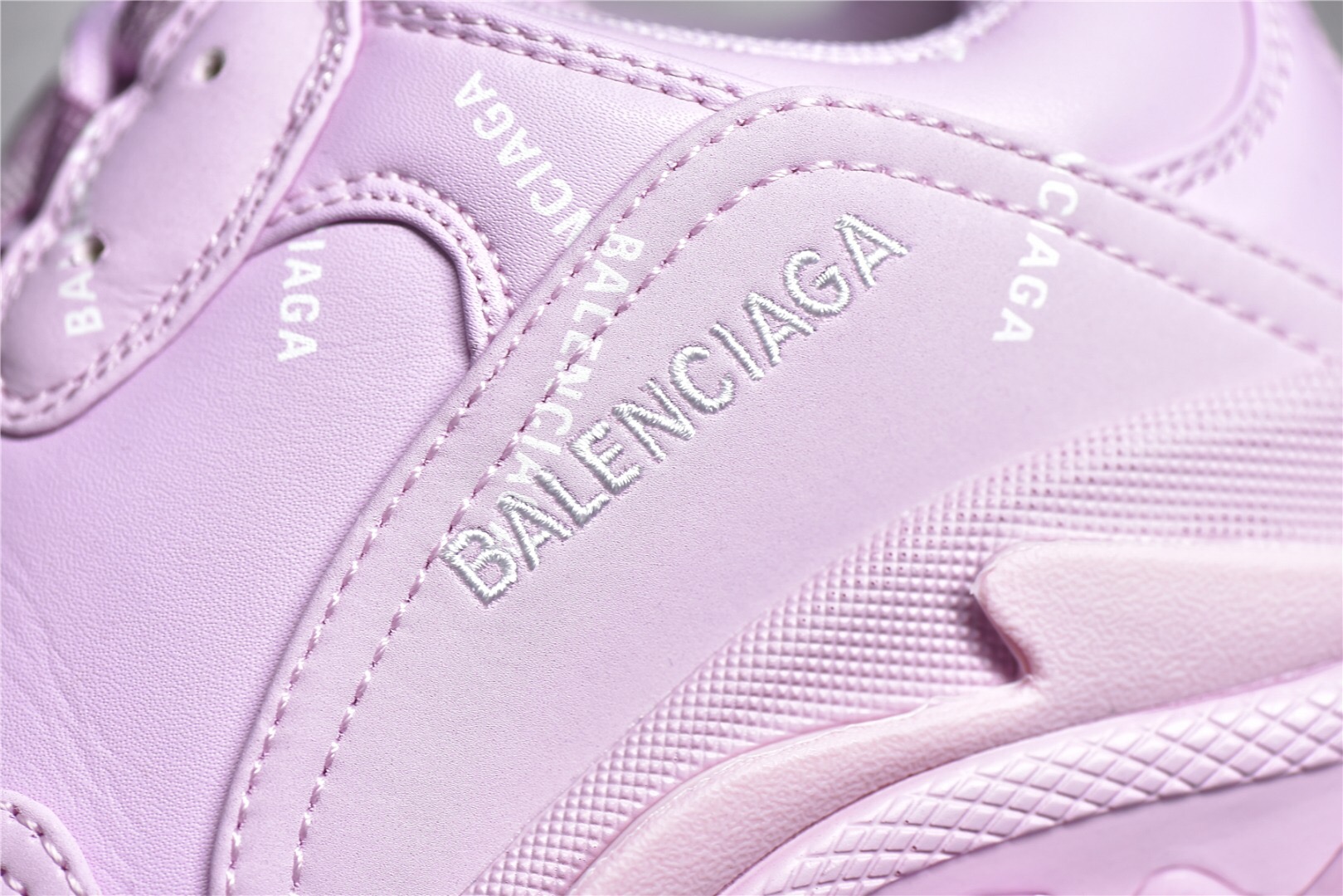 Balenciaga Triple S Allover Logo Pink