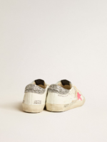 Super-Star LTD with fluorescent lobster suede star and glitter heel tab