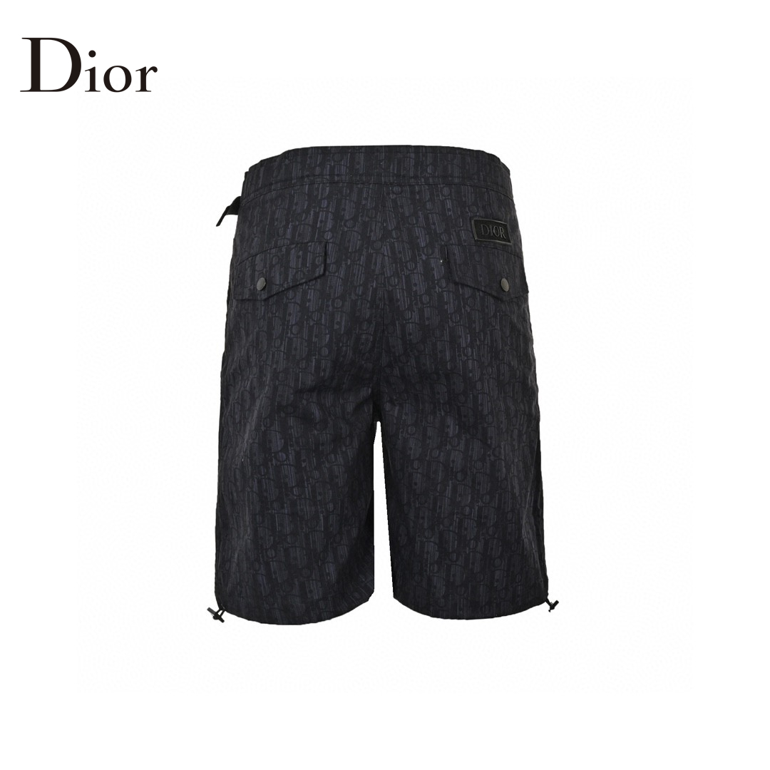 Dark Blue Jacquard Weave Denim Short