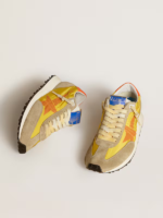 Marathon with yellow nylon upper and orange star
