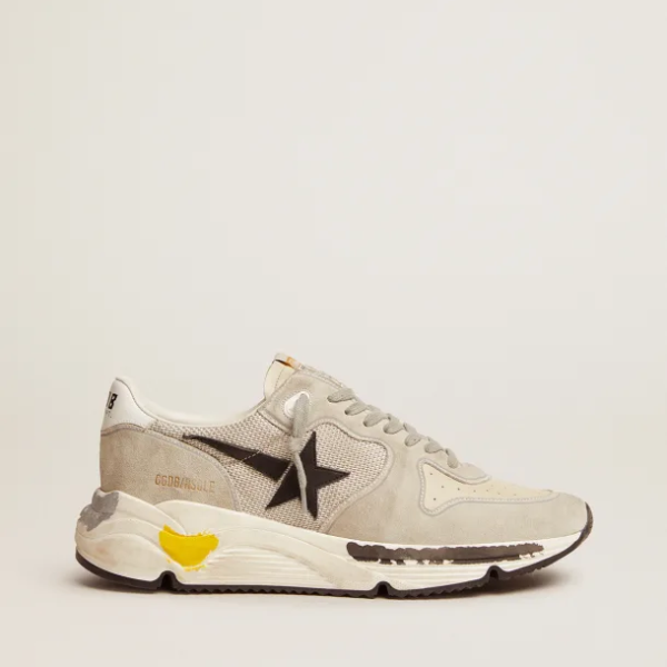 Running Sole sneakers in mesh and ice-gray suede