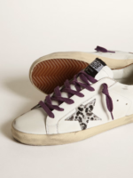 Super-Star with leopard pony skin star and brown nubuck heel tab