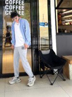 23FW Four Square Embroidery Logo Pants