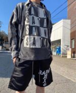 SM Black and White Worn Out T-Shirt