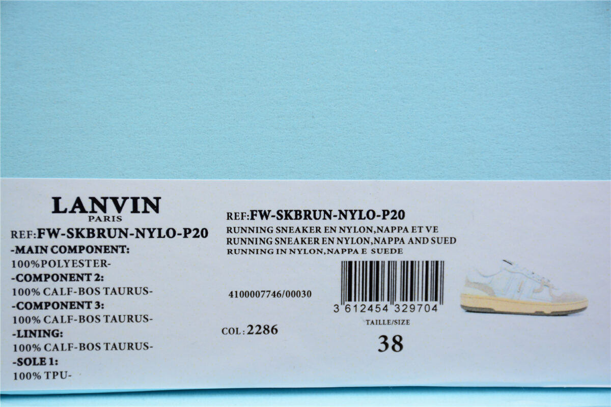 Lanvin - Low-Top Sneakers Mesh Clay Suede - white