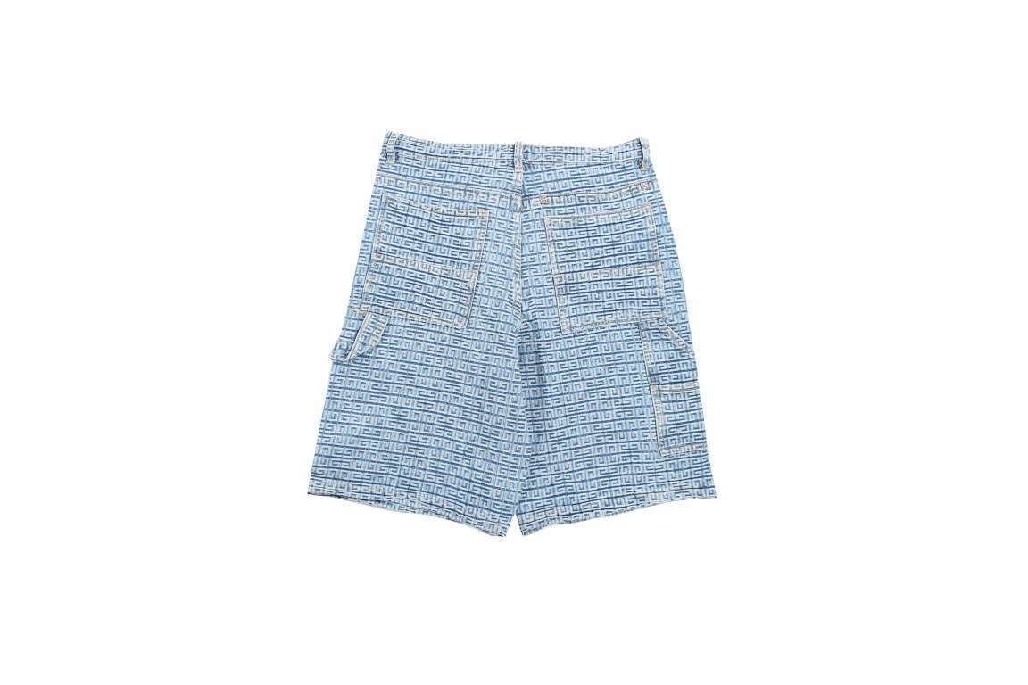 23SS 4G Full GG Logo Jacquard Weave Denim Short