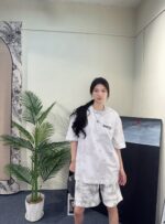 24ss Embroidery Coca Cola Logo Mud Dyeing T-Shirt