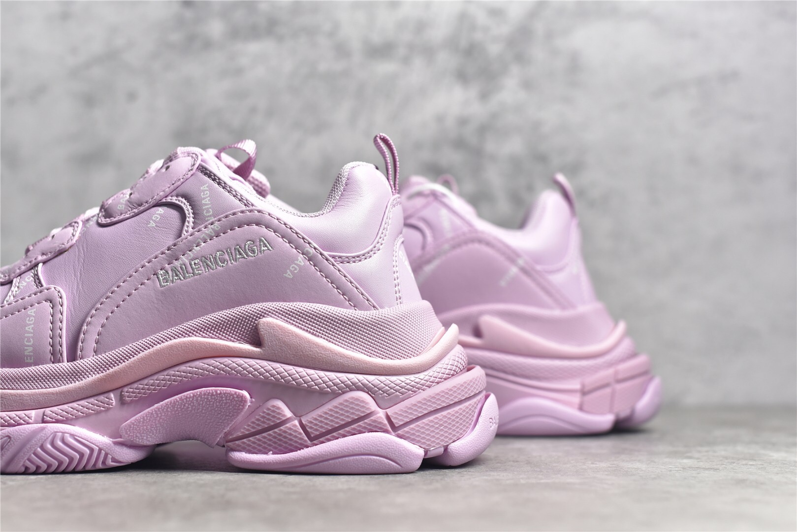 Balenciaga Triple S Allover Logo Pink