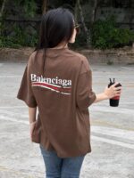24ss Mottled Coca Cola Logo Wash Broken Holes T-Shirt