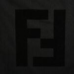 24ss Big Double F Logo Flocking Short