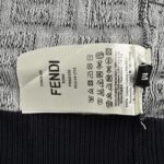 24ss Full FF Logo Jacquard Weave Knit Polo T-Shirt