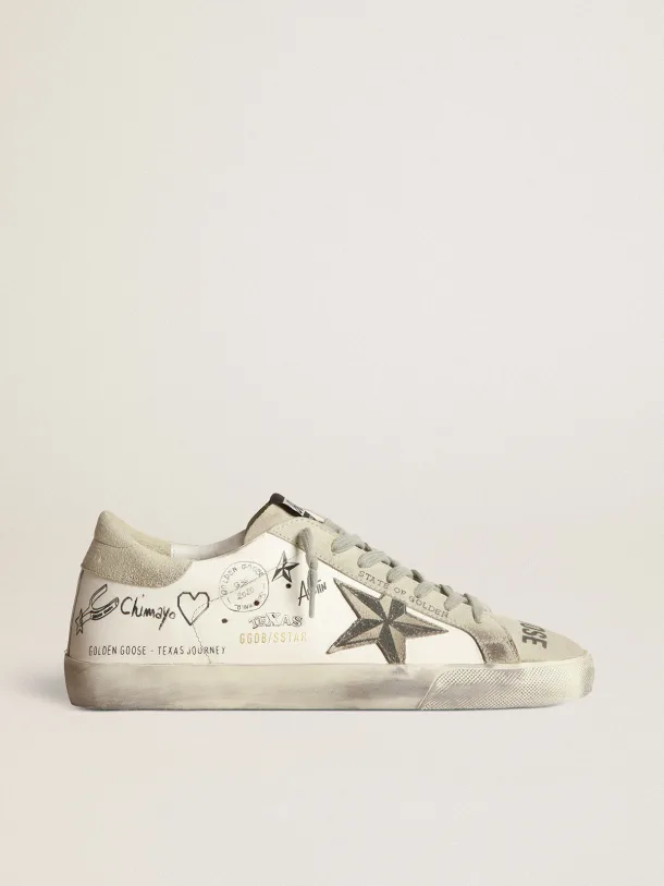 Super-Star sneakers with Texas graffiti