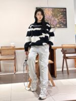 23FW Sliver Embroidery Logo Pants